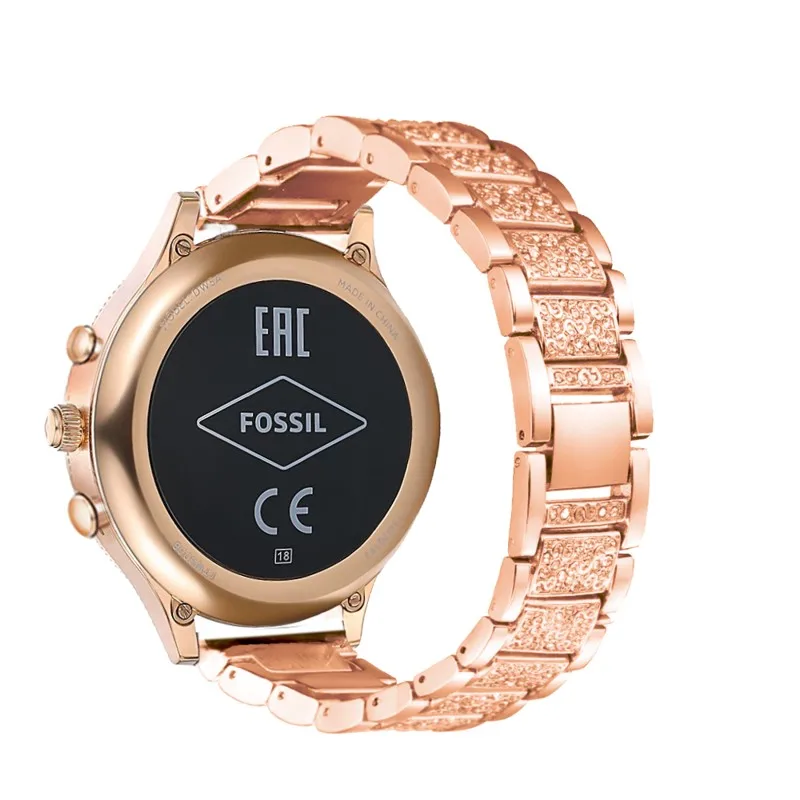 Для Fossil Q Venture Gen3/Gen4 HR/TicWatch C2 ремешок для часов 18 мм быстросъемный металлический