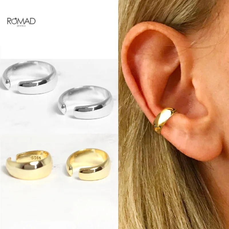 

ROMAD Korea Punk Small Ear Cuff Earrings for Women Fashion Stackable Cartilage Clip on Earrings No Pierced Fine Jewelry kolczyki