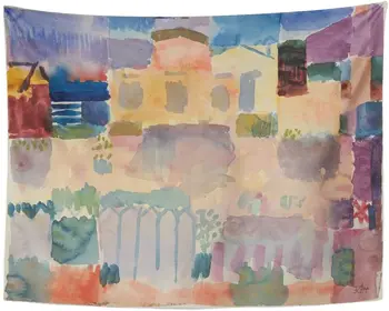 

Garden in St Germain European Quarter Near Tunis by Paul Klee 1914 Swiss Watercolor Painting This Work Tapestry Home Decor