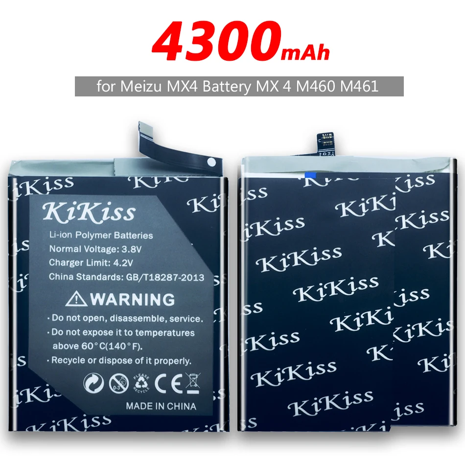 Аккумулятор KiKiss для Meizu M2 Mini/M2 Note/MX4/Note 5 M5 Note/Pro 6, аккумулятор для мобильного телефона BT43C BT42C BT40 BA621 BT53