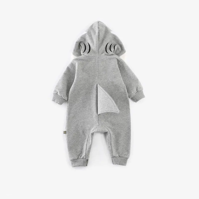 Pudcoco/костюм с объемным рисунком акулы и динозавра весенне-Осенняя детская одежда на молнии с длинными рукавами фланелевая детская одежда для мальчиков, roupa de batizado menino