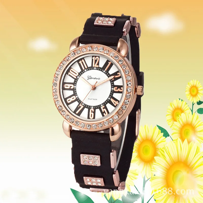 

Diamond-studded Ladies Watch SPORT Geneva Women Girl
