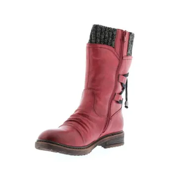 

Boots Women Shoes Snow Boot Female Platform Ankle Boots Winter Bootie Women's Non-slip Warm Retro Wool Martin Shoes Plus Size 43
