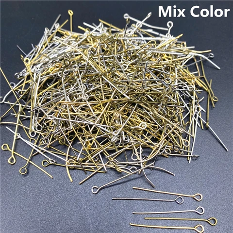 Eye Head Pins 15/20/25/30/35/40/45/50/60mm Eye Pins Findings For Diy Jewelry Making Jewelry Accessories Supplies