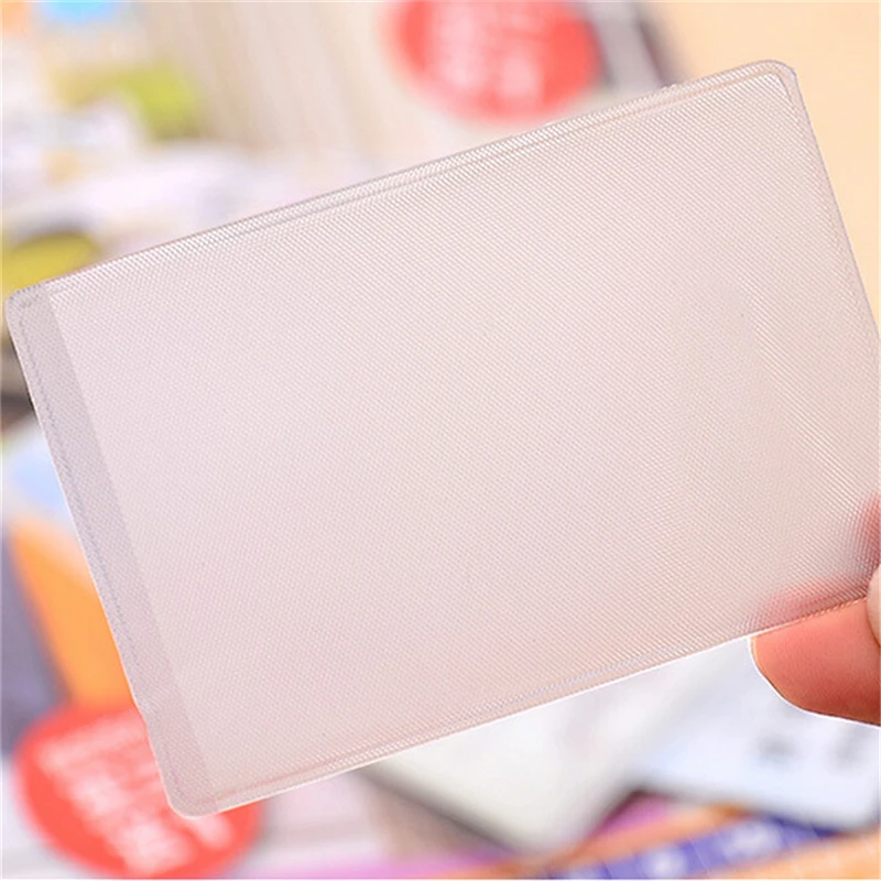 10X PVC Credit Card Holder Protect ID Card Business Card Cover Clear FrostedFB 