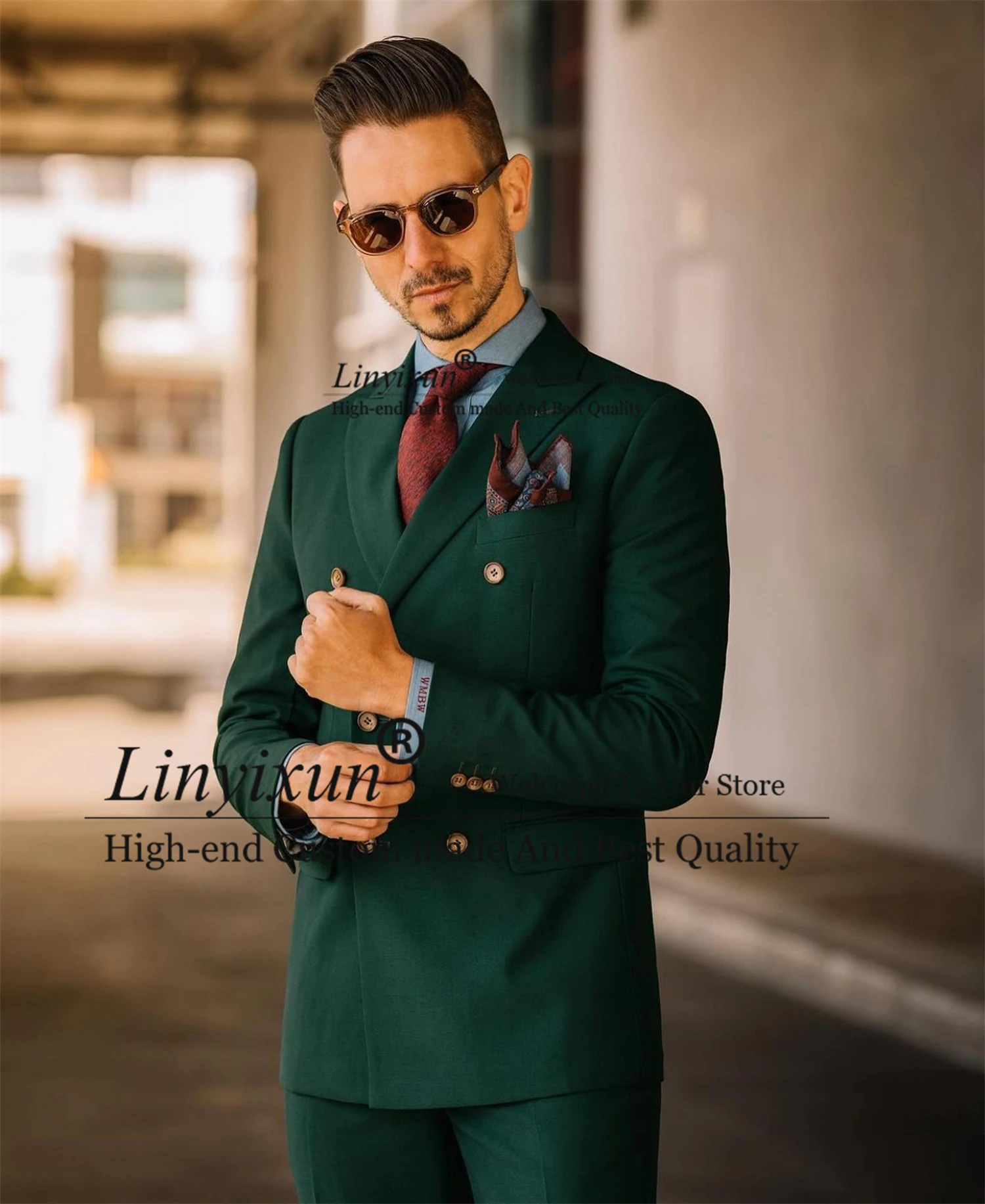 Abito doppio petto verde guc*i Ottanio