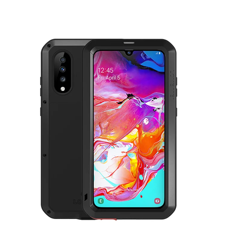 Мощный металлический защитный чехол для samsung Galaxy A70 A70S A50 A50S A90 5G A40 A30 A20 противоударный чехол из прозрачного стекла