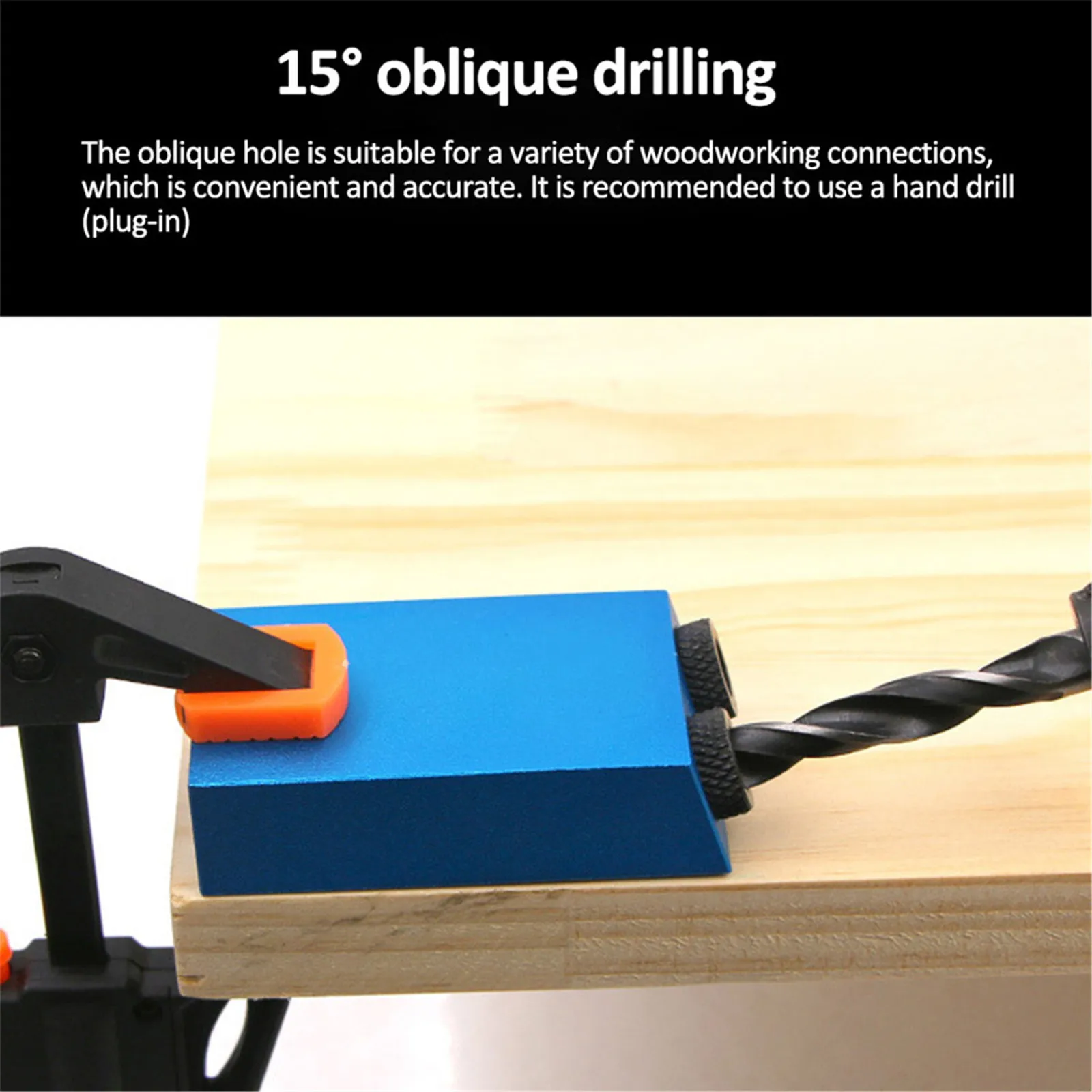 15 Degrees Hole Jig Kit Woodworking Hole Punch Locator Hole Puncher Locator Jig Woodworking Tool 6 8 10mm woodworking drill guide locator hole puncher self centering scriber drill guide doweling jig carpentry tool hole opener