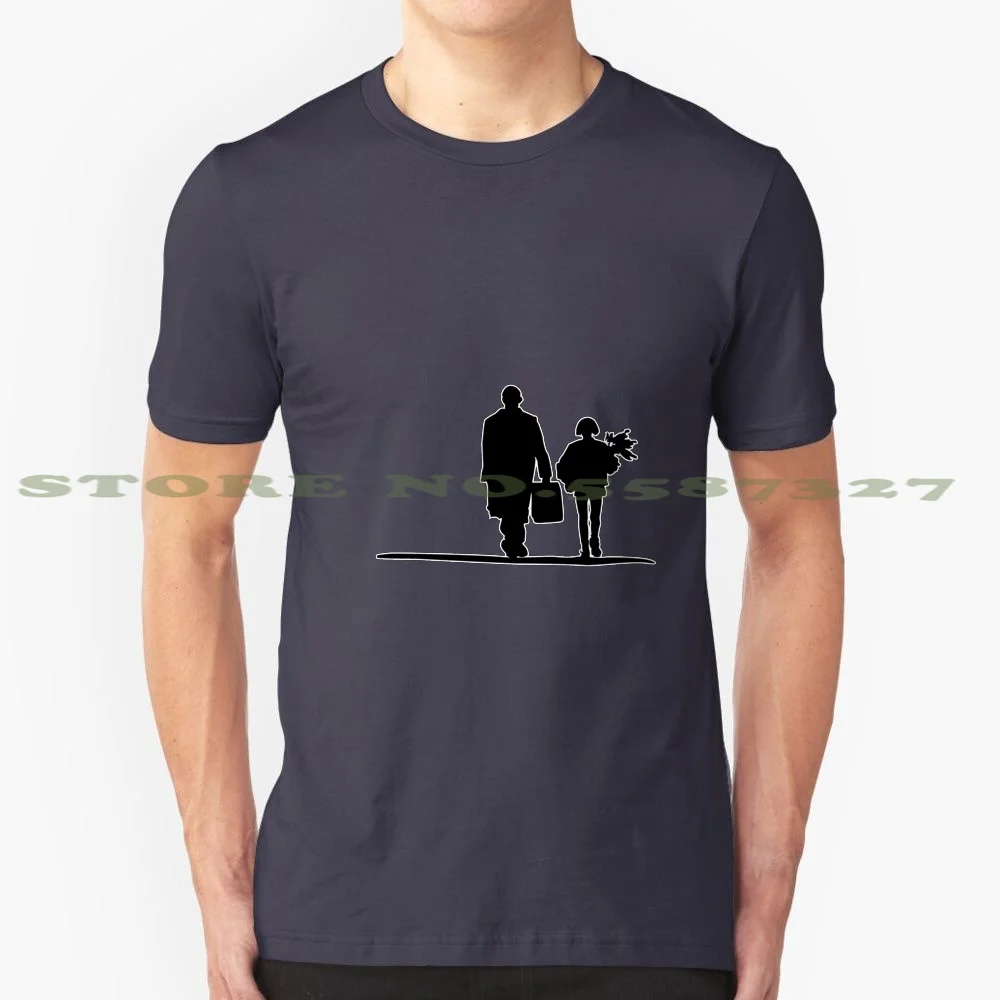 Leon Graphic Custom Divertente Vendita Calda Tshirt Leon Movie Matilda Vector Vector Art Line