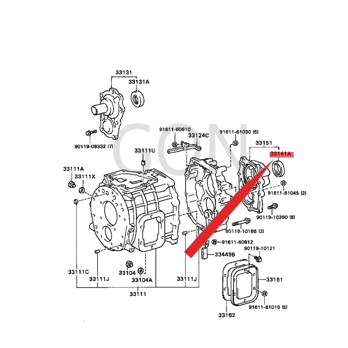 

Масляное уплотнение (для уплотнительного кольца заднего подшипника коробки передач) 1995-Toy ota QUI CKD ELI VER YDY NAC OAS TER коробка передач, заднее масляное уплотнение