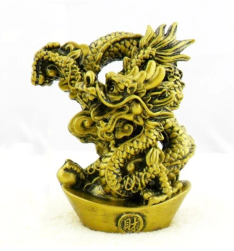 sales Genuine Pure Lucky feng shui decoration crafts toad Bronze zodiac ingot golden dragon |
