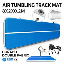 8*2 м надувные гимнастические акробатические воздушные дорожки оборудование коврики для Черлидинга, Gymastics обучение пляж на воде(8 дюймов толщиной