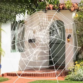 

2Sizes Elastic SpiderWeb Halloween Cobweb Terror Party Halloween Spiders House Web Decoration Decoration Halloween Haunted F5L7