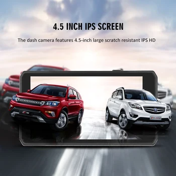 

Car Family Car DVR 4.5 Inch Full HD Touch Screen Dash Camera Dual Lens Rearview Camera Video Recorder Auto Registrator Dash Cam