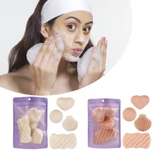 Горячая 1 набор Konjac мыть лицевые губки слоеного лица тела здоровья очищающий уход кожи женщин Дамы Новая мода J3