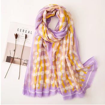 

Fashion Design Brand Women Scarf Winter Hijabs Headband Print Fold Shawls and Wraps Cotton Neck Scarves Foulard Fashionable