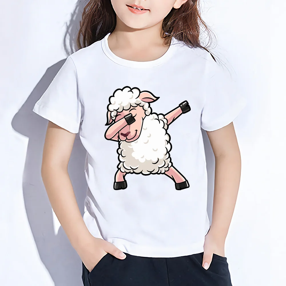 

Kids Cute T Shirt Tops Boys Girls Toddler Sheep Casual Tees Kawaii Clothes Summer Baby Cartoon New Short Sleeve T-shirt,YKP162
