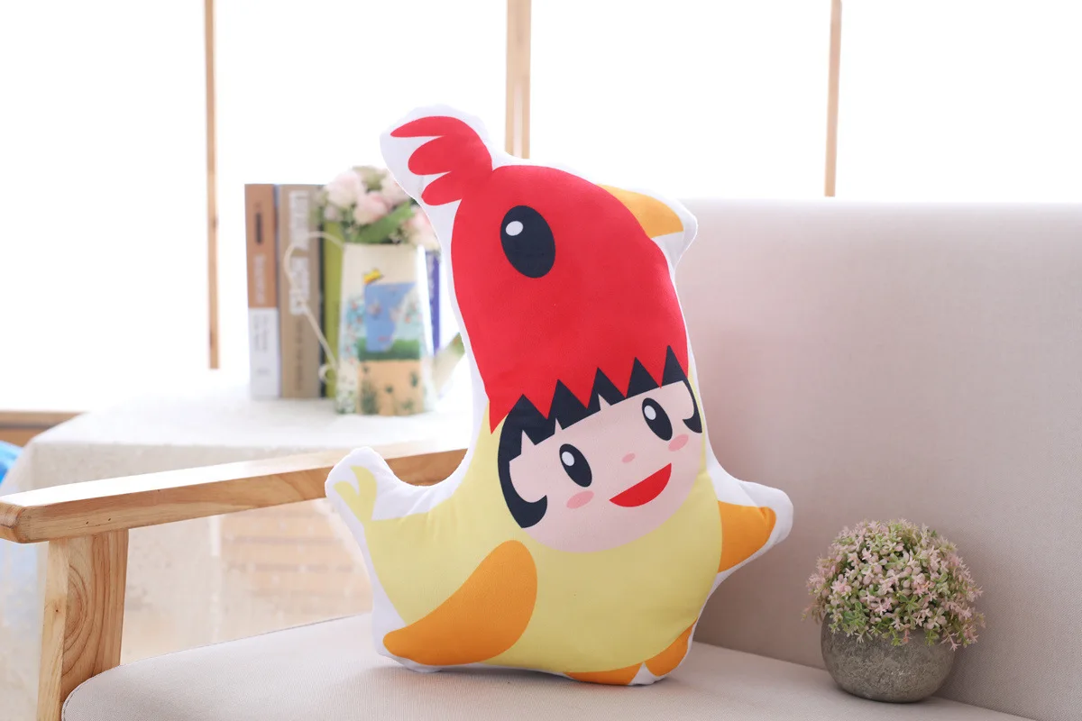 Плюшевые игрушки мультфильм напечатанный Рисунок Подушка динозавр Персонификация Подушка с выражением лица Подушка INS Горячая