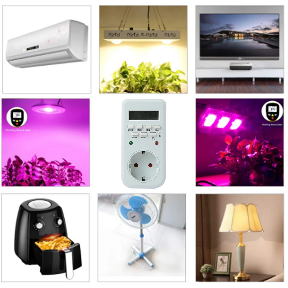 

Electric LCD Digital Timer Socket Outlet Switch Energy Saving UK/EU Plug Digital Timer Digital Timer Socket Timer Socket