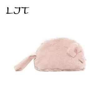 

Girl's Cartoon Cute Little Mouse Coin Purse Women Plush Messenger Bag Girls Kawaii Crossbody Shoulder Bag for Children Kids Gift