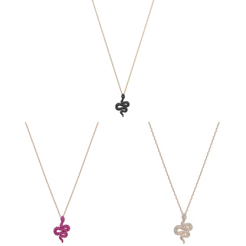 

MINA BEAR 2019 SWA Original Tricolor New Snake Pendant Necklace Women's Jewelry Anniversary Best Gift Free Shipping