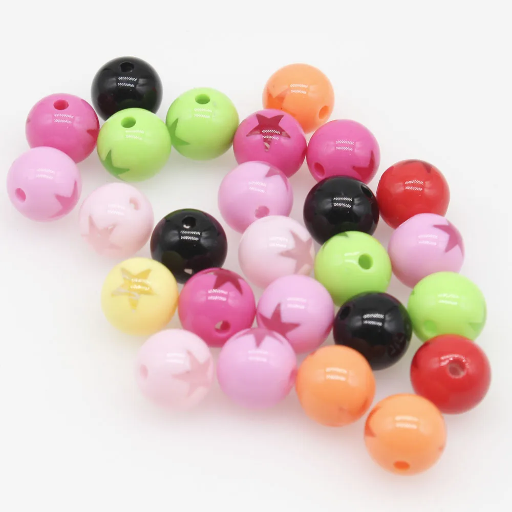 Круглые акриловые бусины бисер пентаграмма 50 шт. | Украшения и аксессуары