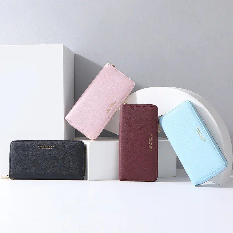 WEICHEN Perfect For You Multi Function Zipper Bag Fashion Weichen Long Wallet Pu Pulse