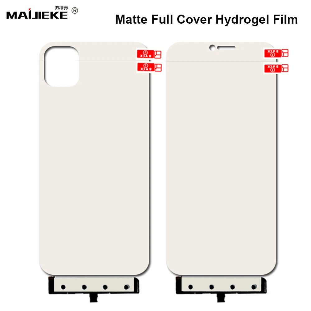 2 шт. матовая передняя + задняя Гидрогелевая пленка для iPhone 12 mini 11 pro max X Xs XR 8 7 6s 6 plus