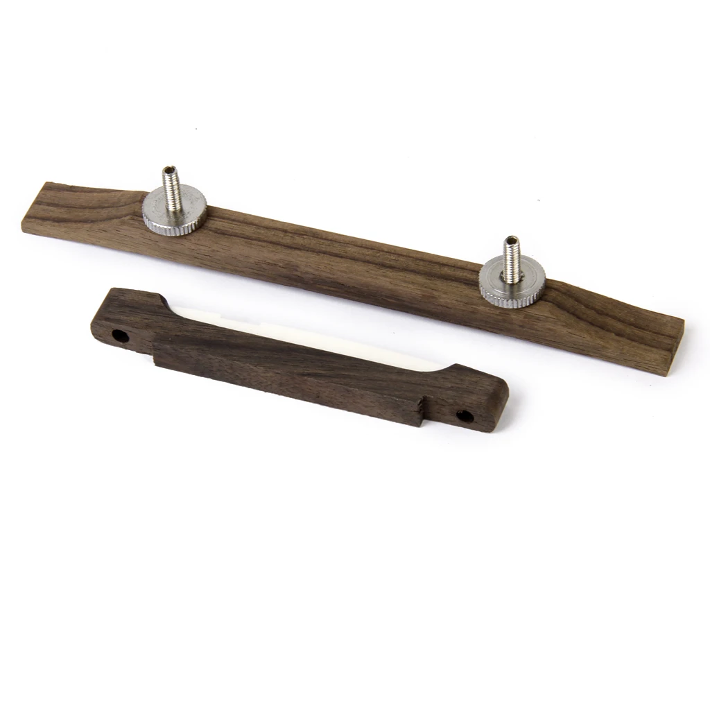 Rosewood Bridge With Bone Saddle For Archtop Jazz Guitar Mandolin Parts Luthier
