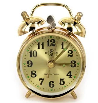 

Mini Alarm Clock Small Bell Old Sunrise on Wheels Sonic Loud Watch Retro Alarm Clock Kids Bedside Horloge Home Gadgets XX60AC