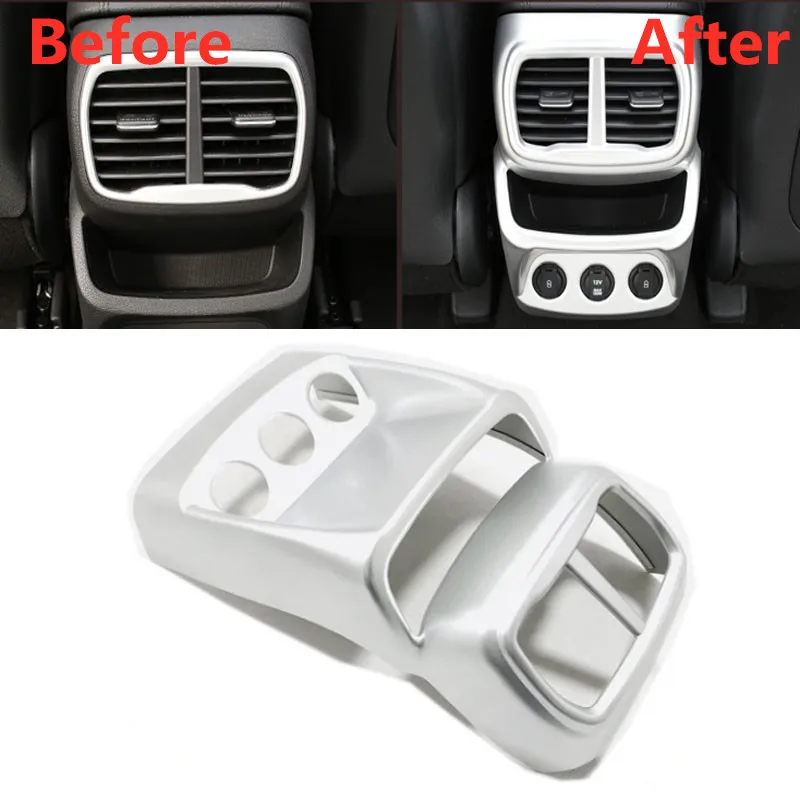 Для hyundai Santa Fe Автомобильный задний A/C вентиляционное отверстие крышка рамка наклейка молдинг для авто аксессуар