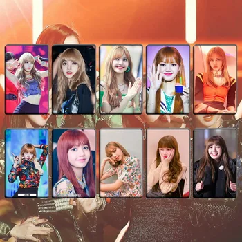 

KPOP Blackpink LISA ROSE JISOO Album Concept Photo Version For Student Card Bus PVC Crystal Card Stickers