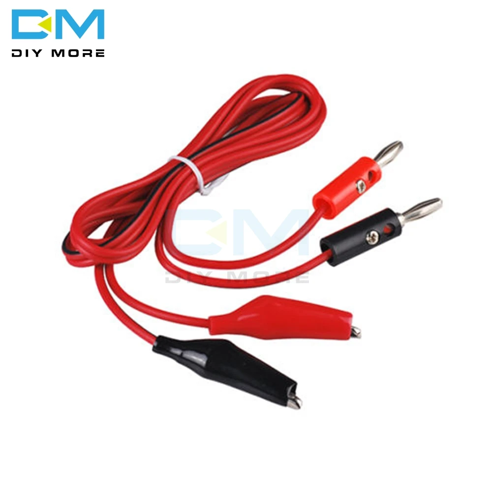

1M Alligator Test Lead Clip To AV Banana Plug Connector TO Dual Tester Alligator Clip Probe Cable 1M