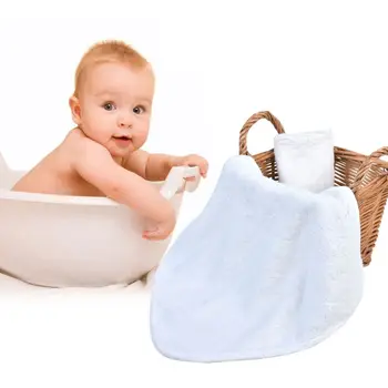 

6 Pcs/Pack White Handkerchiefs Soft Square Washable Hanky Children's Absorbent Washcloths