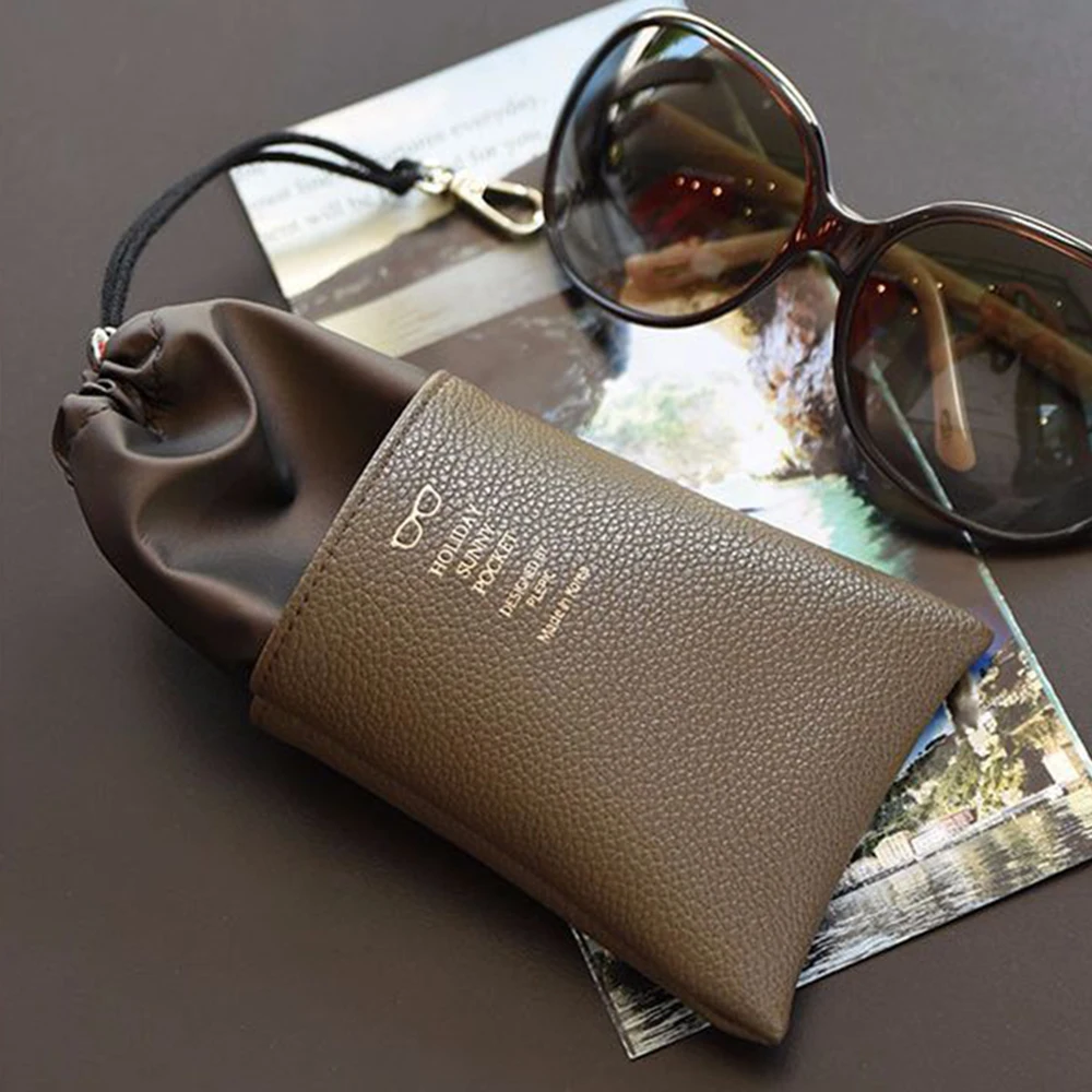 FEISEDY Paquete De 2 Bolsas De Cuero Suave Para Gafas De Sol, Estuche