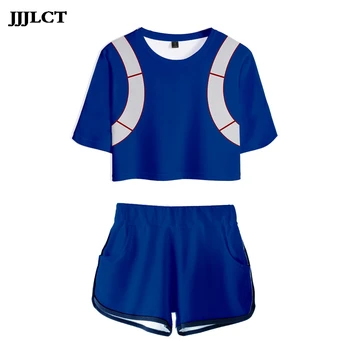 

Anime My Hero Academy Cosplay Costume 3D Short Sleeve Skirt Print New Summer OCHACO URARAKA Todoroki Shoto Bakugou Katsuki Girls