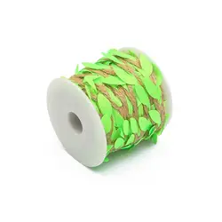 Exquisite Green Leaves Weaving Hemp Rope for Decorative Gift Packaging & Event Decor (Style 2 green)