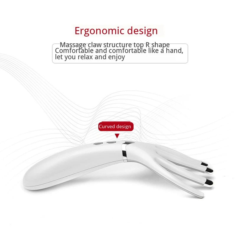 Massager Claw Vibration Heating Stress Release Electric Head