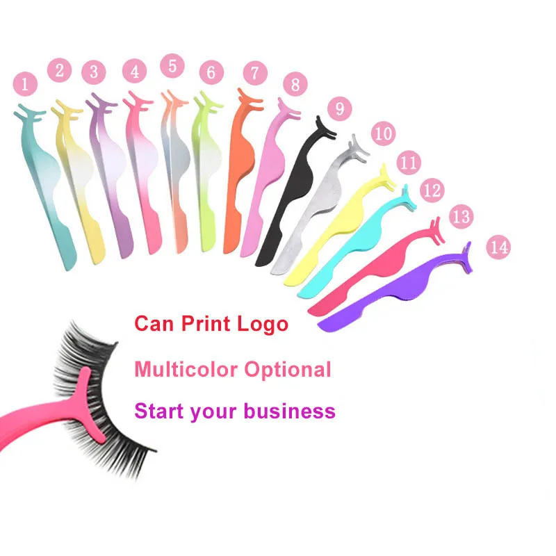 Eyelashes Tweezers Bulk Wholesale False Eyelash Applicator Lash Cleaning Tool Stainless Steel Lashes Makeup Tools Custom Logo Eyelash Tweezers Aliexpress