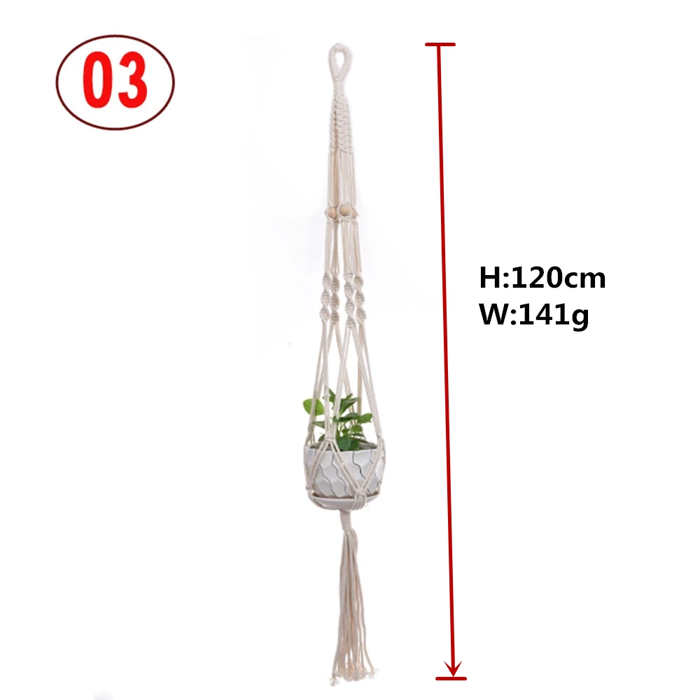 handmade macrame plant hanger flower pot hanger for wall decoration countyard garden Plant Holder Basket