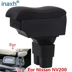 Para nissan nv200 caixa de apoio de braço retrofit peças interiores detalhes do carro caixa armazenamento braço acessórios do carro usb