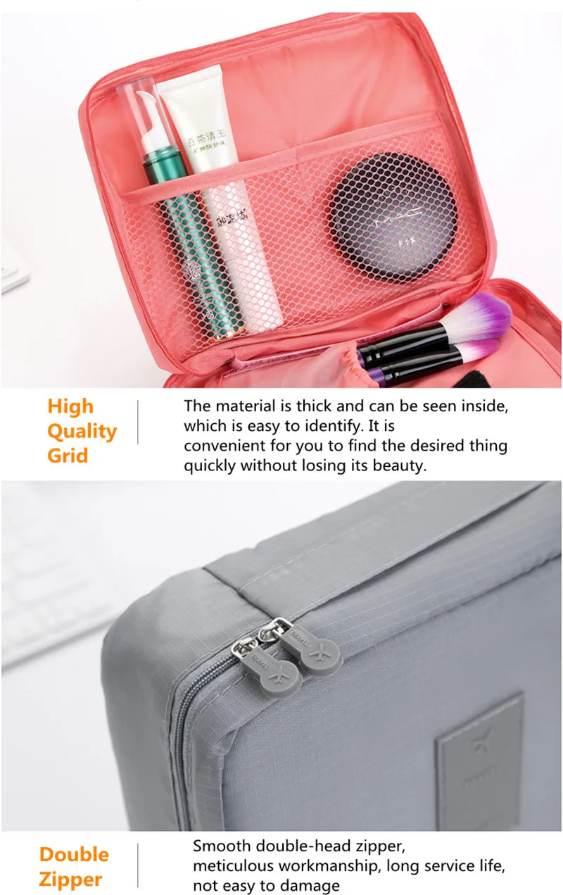 Cosmetic Organizer Bag Waterproof Female Storage Make up Cases Fashion Multifunction Travel Storage Bag Organizer For Makeup