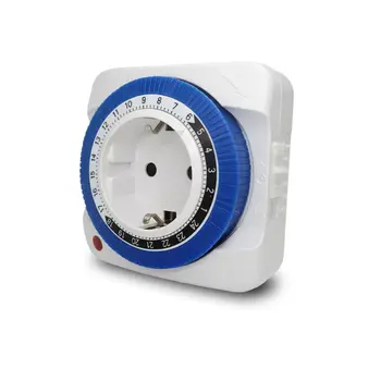 

EU 24 Hours Timer Switch Socket 230V 16A 15min to 24H Programmable Energy Saving C63B