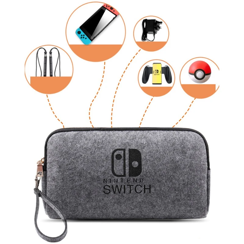 Сумка для хранения для консольный переключатель Nintendo Чехол Прочный чехол для Nintendo S NS switch игровая консоль войлочный мешок игровые
