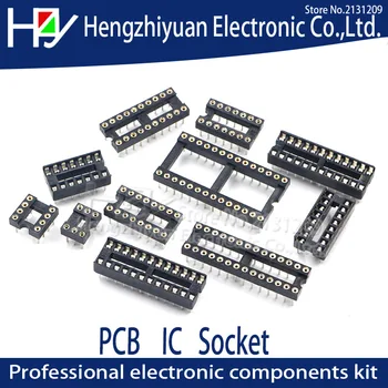 

IC Sockets DIP8 DIP14 DIP16 DIP18 DIP20 DIP28 DIP40 Pins Round Hole 2.54 PCB Connector DIP Socket 6 8 14 16 18 20 28 32 40 pin