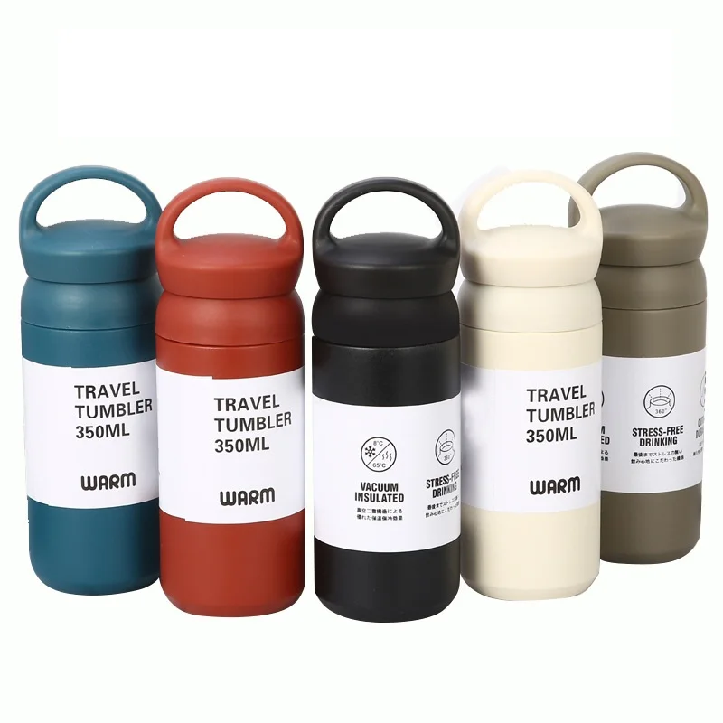 

Hot selling 350ml/500ml double wall vacuum stainless steel thermal travel tumbler , coffee mug, water bottle with handle