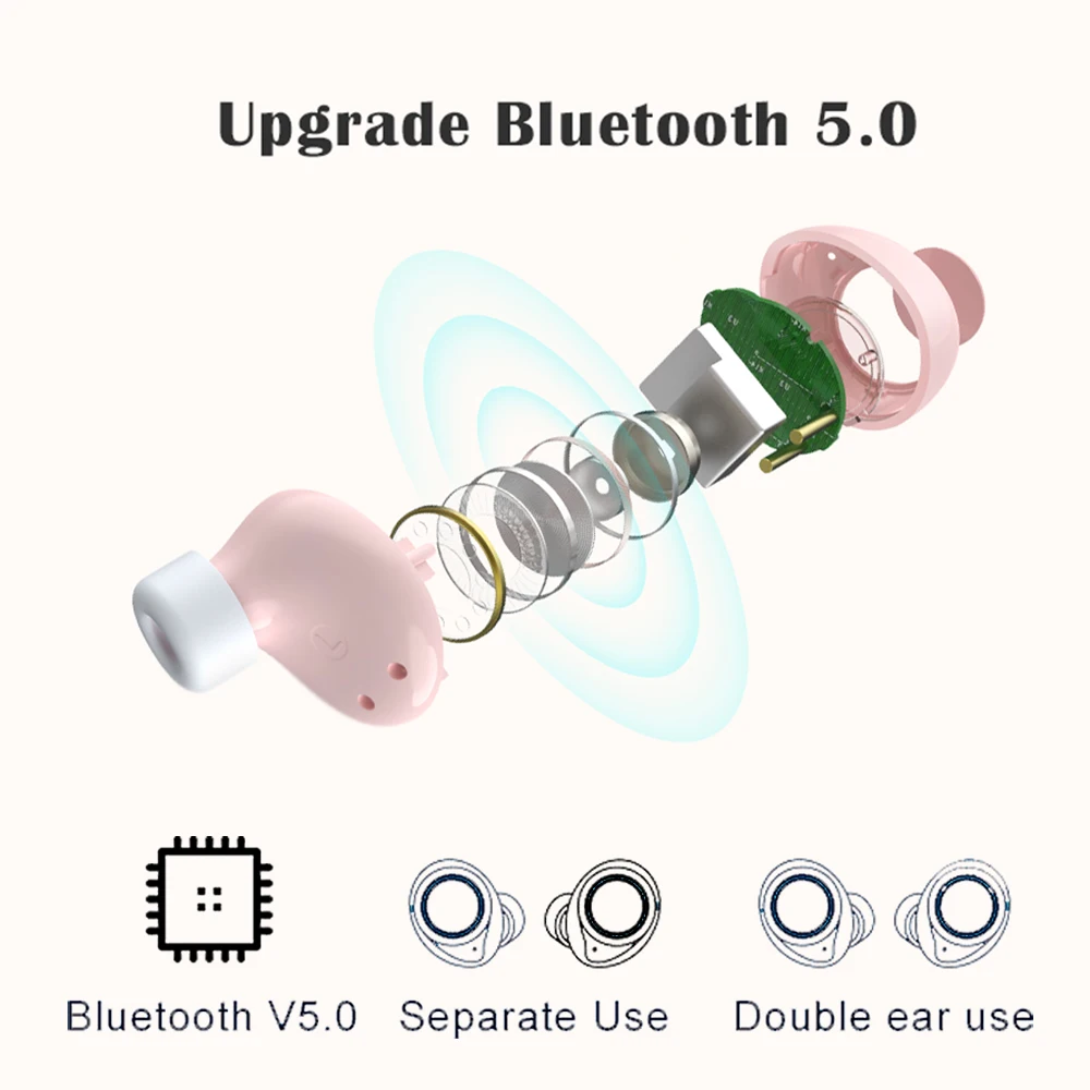 Беспроводные наушники TWS с поддержкой Bluetooth 5 0 hi fi звук водонепроницаемые