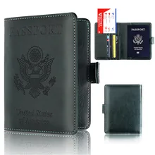 100 шт дорожный Кошелек держатель для паспорта для ID кредитной карты RFID Блокировка Органайзер Чехол Многофункциональный PU кошелек чехол сумка