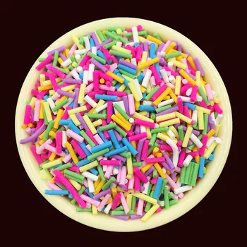 

100g Polymer Hot Clay Sprinkles for Crafts 7mm Long Sprinkles For Fluffy DIY Tiny Cute Klei Accessories Nail Art Decoration