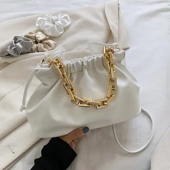 

2020 new fashion handbag ladies trend small PU leather messenger bag ladies brand chain shoulder handbag winter handbag